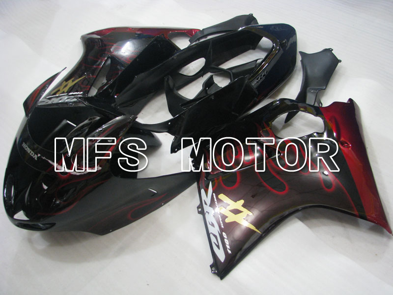 Honda CBR1100XX 1996-2007 Injection ABS Fairing - Flame - Black Red - MFS3245